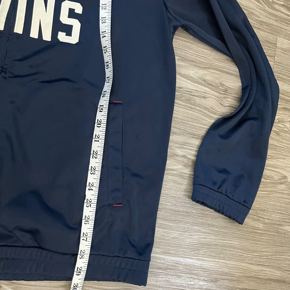 G-III Sports Carl Banks Minnesota Twins MLB Track Jacket Navy Blue Mens Large